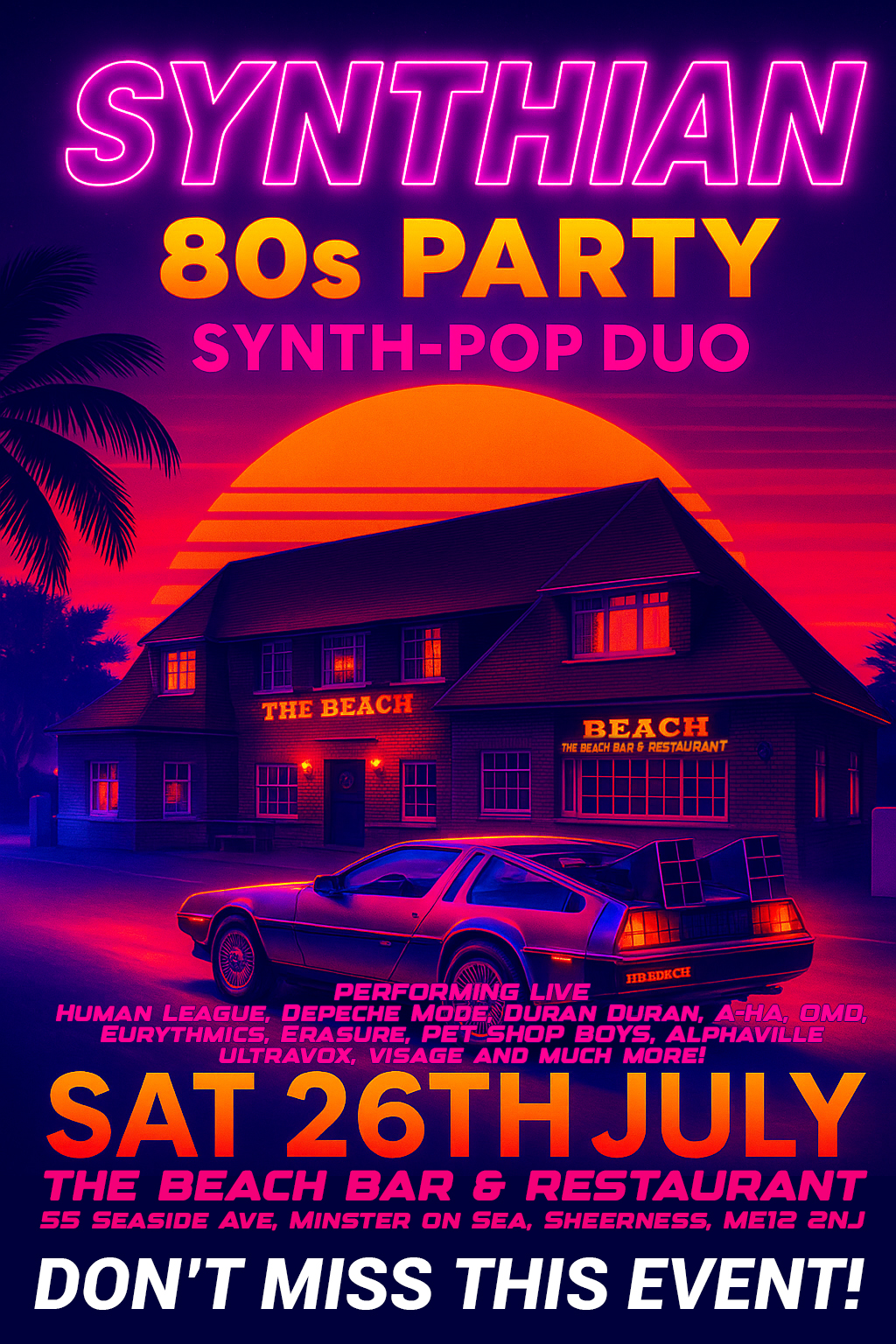 Synthian Flyer 2 The Beach Bar And Restaurant 26 07 2025 A4 Portrait